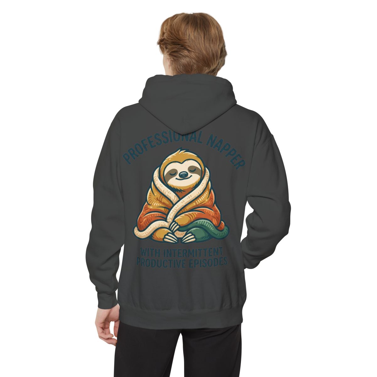 Color: Pepper | Professional Napper Garment-Dyed Hoodie