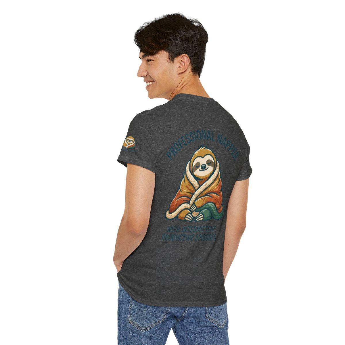 Color: Dark Heather | Professional Napper Premium Graphic Tee