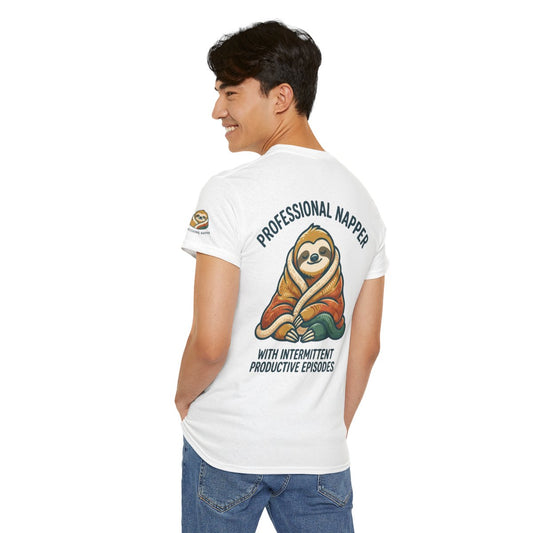 Color: White | Professional Napper Premium Graphic Tee