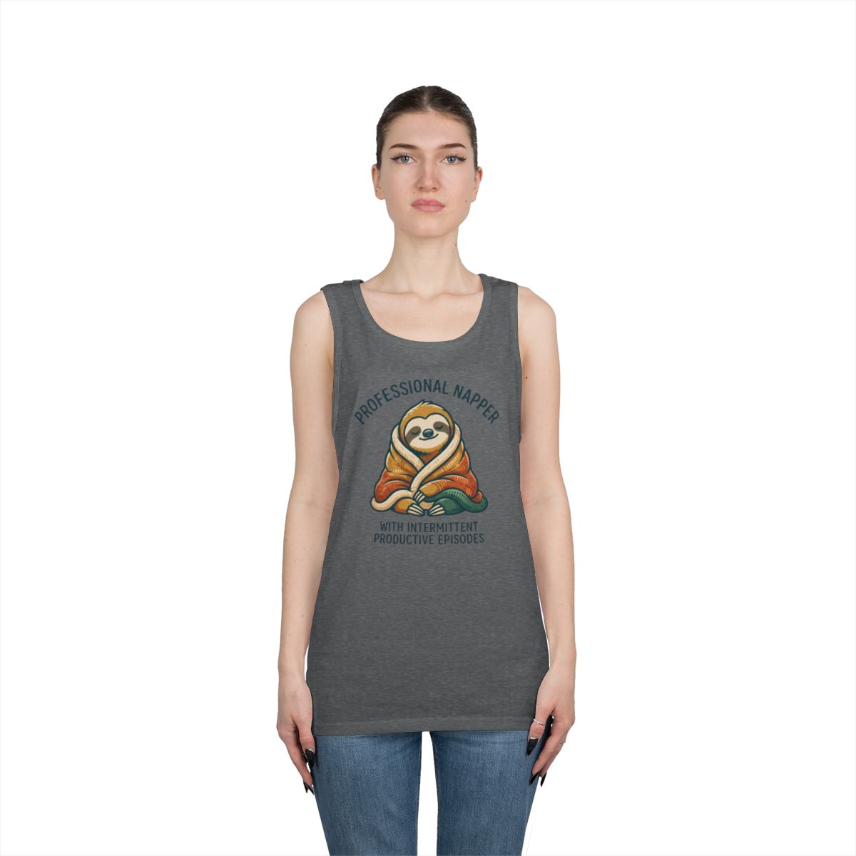 Color: Graphite Heather | Professional Napper Tank Top