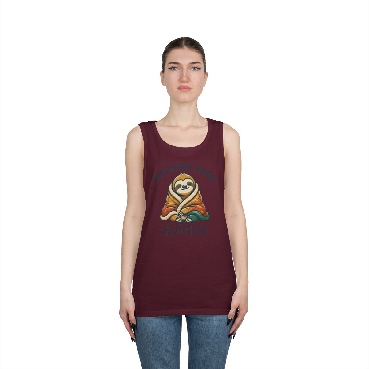 Color: Maroon | Professional Napper Tank Top