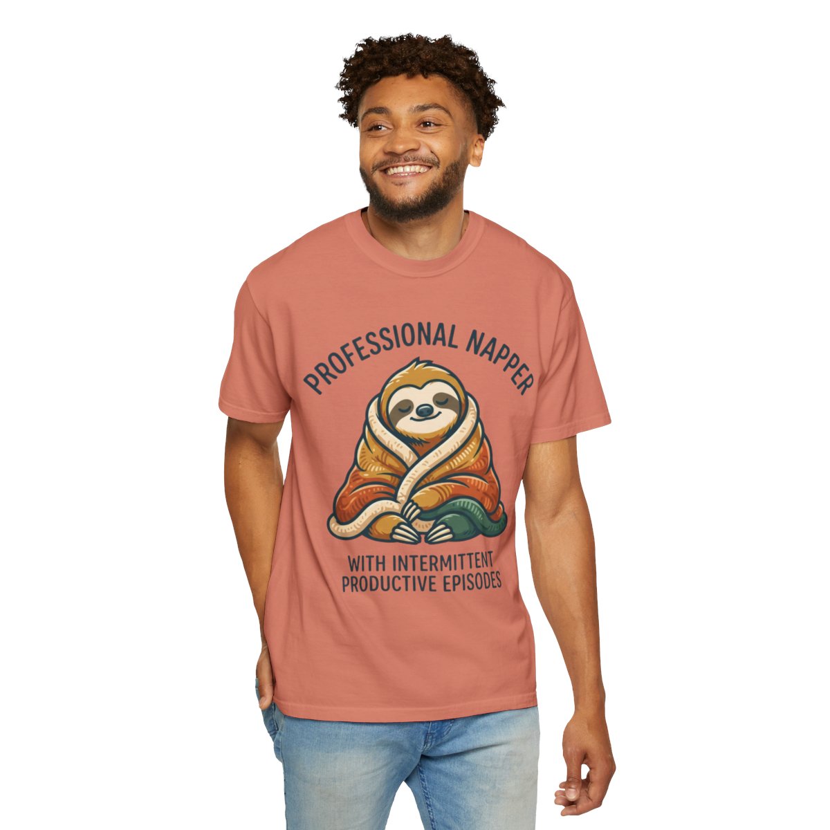 Color: Terracotta | Professional Napper Unisex Garment-Dyed Tee