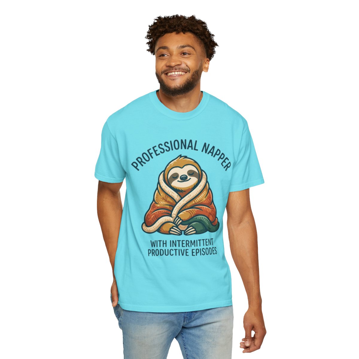 Color: Lagoon Blue | Professional Napper Unisex Garment-Dyed Tee