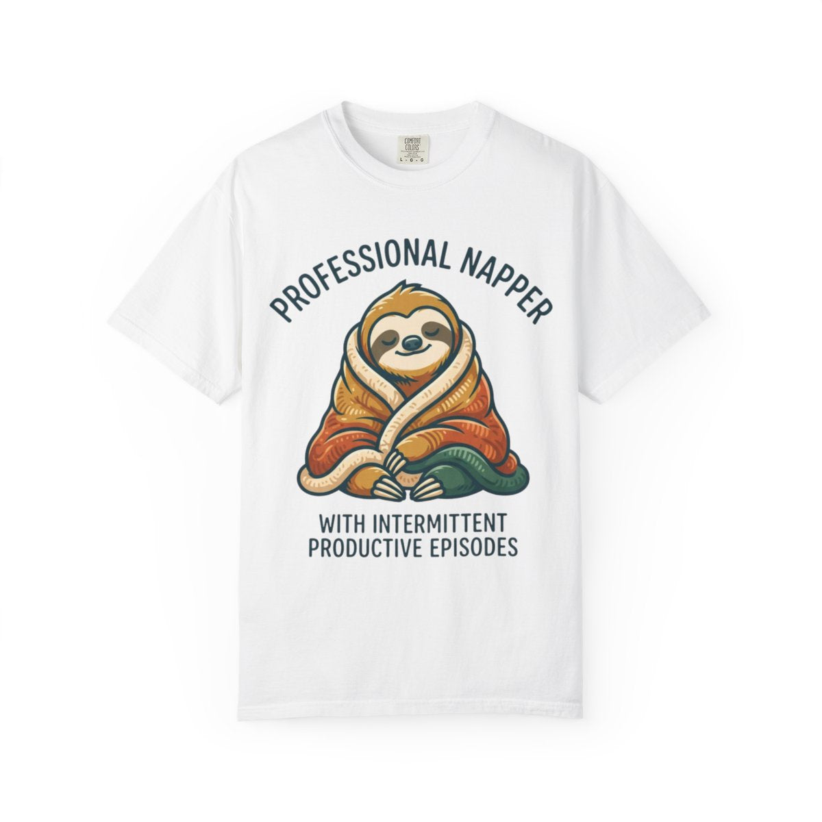 Color: White | Professional Napper Unisex Garment-Dyed Tee