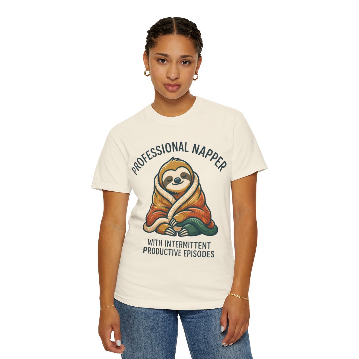 Color: Ivory | Professional Napper Unisex Garment-Dyed Tee