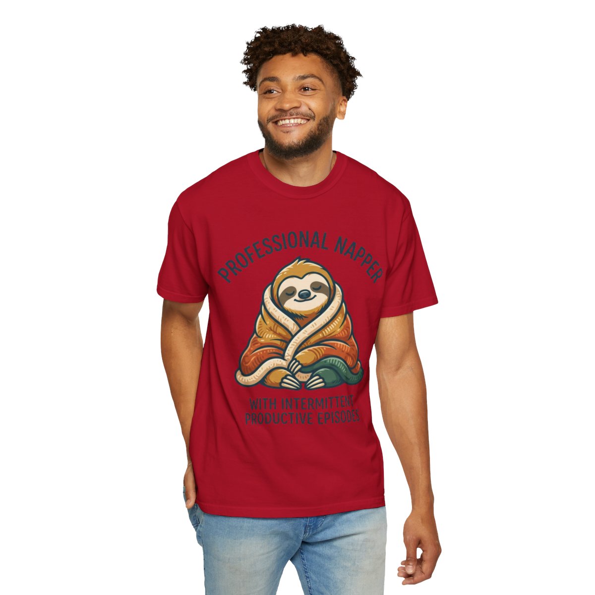 Color: Red | Professional Napper Unisex Garment-Dyed Tee