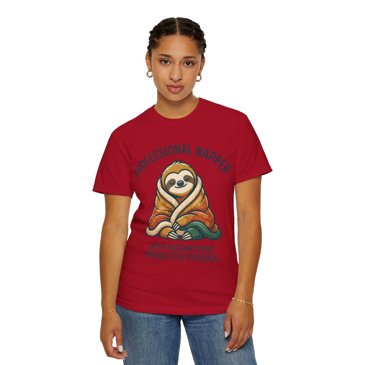 Color: Red | Professional Napper Unisex Garment-Dyed Tee