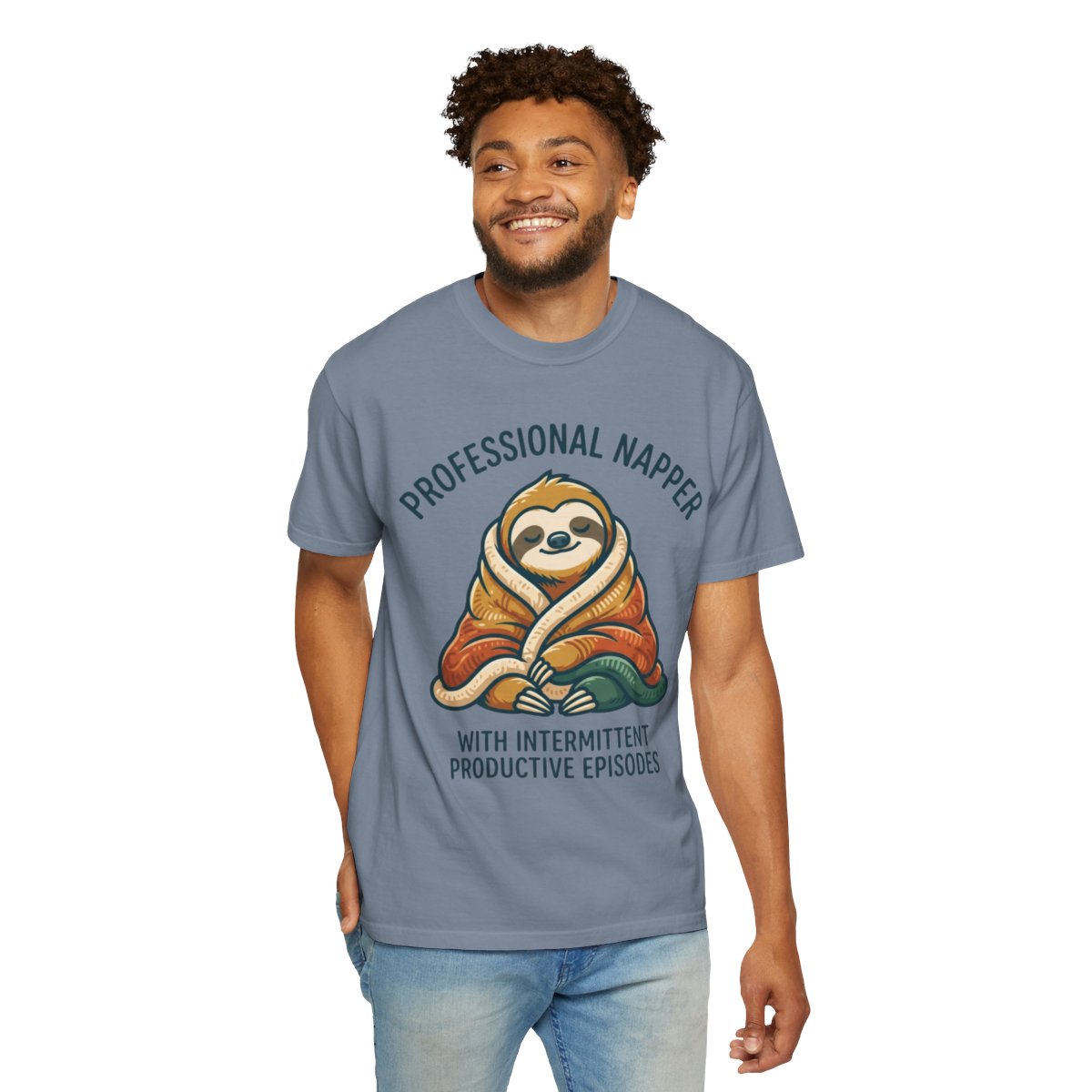 Color: Blue Jean | Professional Napper Unisex Garment-Dyed Tee