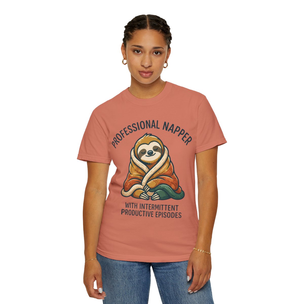 Color: Terracotta | Professional Napper Unisex Garment-Dyed Tee