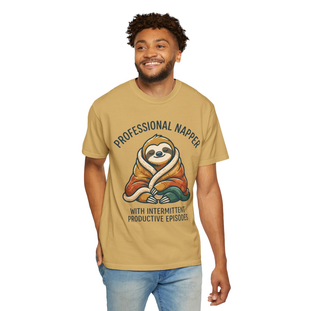 Color: Mustard | Professional Napper Unisex Garment-Dyed Tee