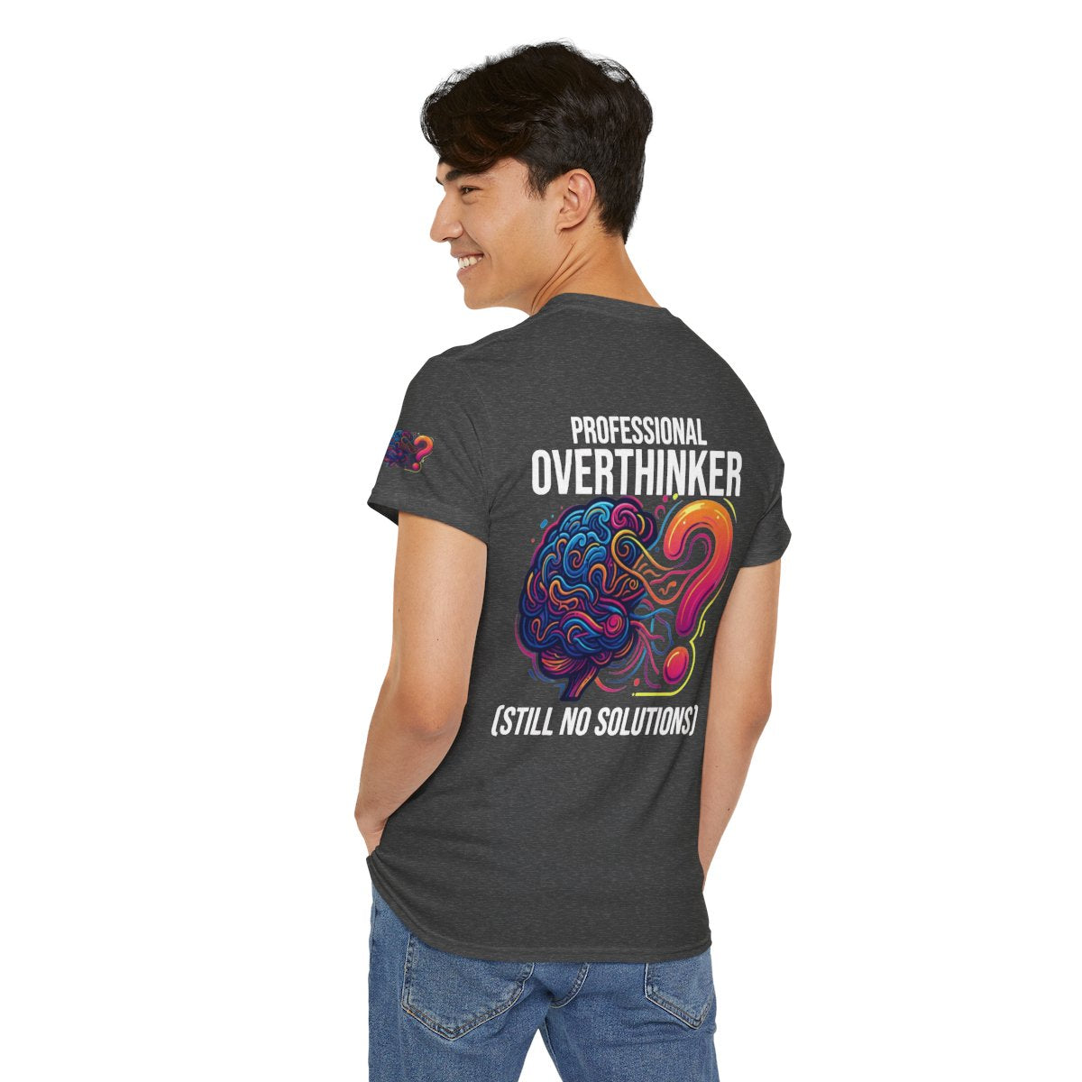Color: Dark Heather | Professional Overthinker Premium Graphic Tee