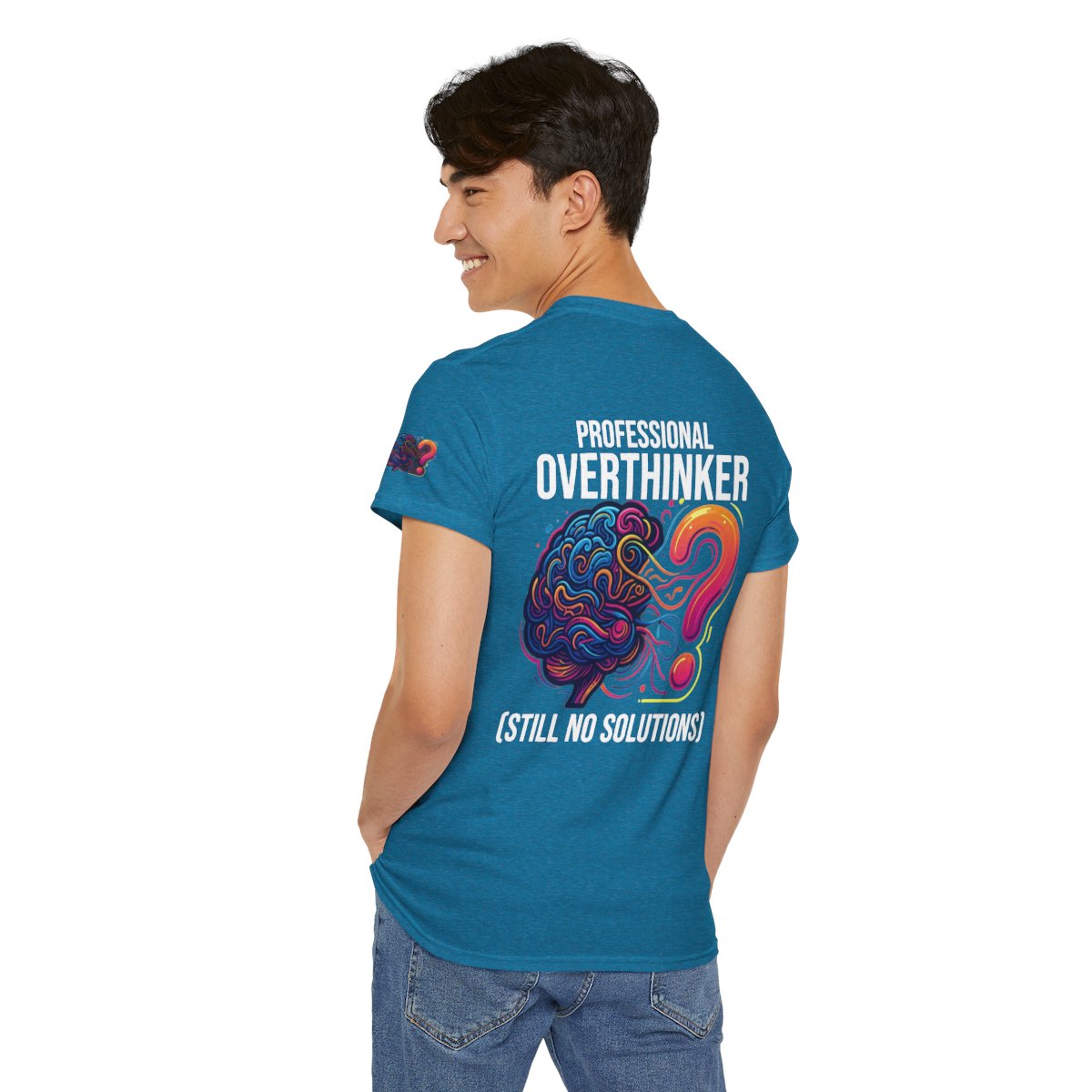 Color: Antique Sapphire | Professional Overthinker Premium Graphic Tee