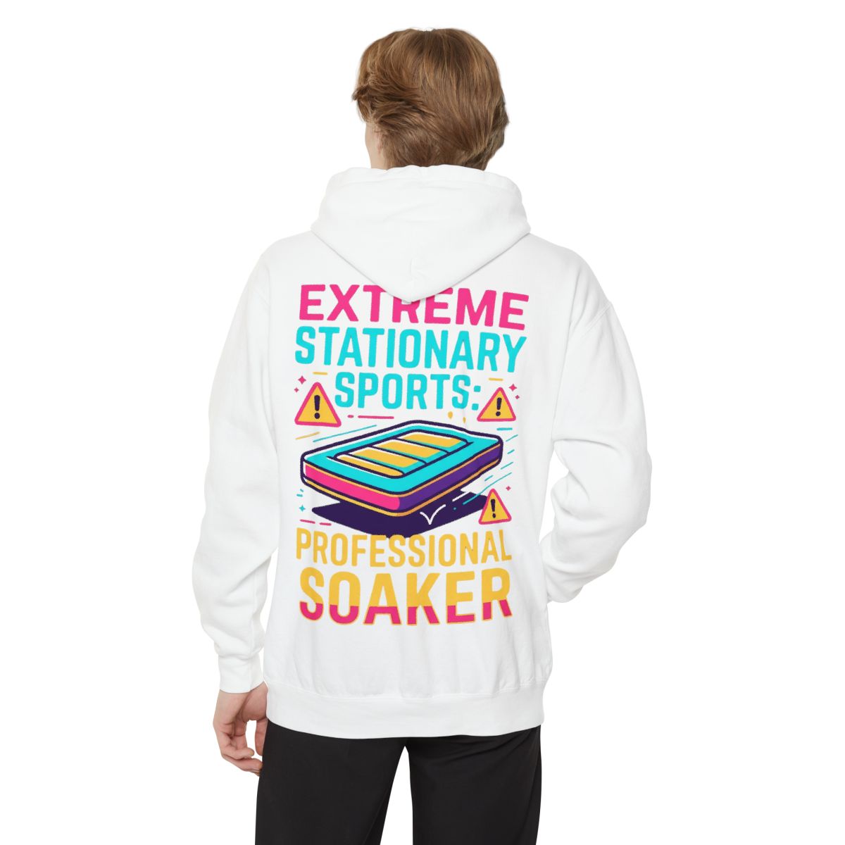 Color: White | Professional Soaker Garment-Dyed Hoodie