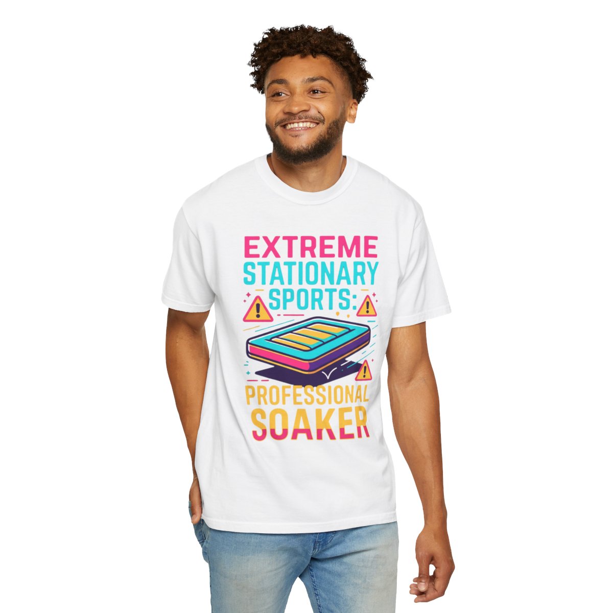 Color: White | Professional Soaker Unisex Garment-Dyed Tee