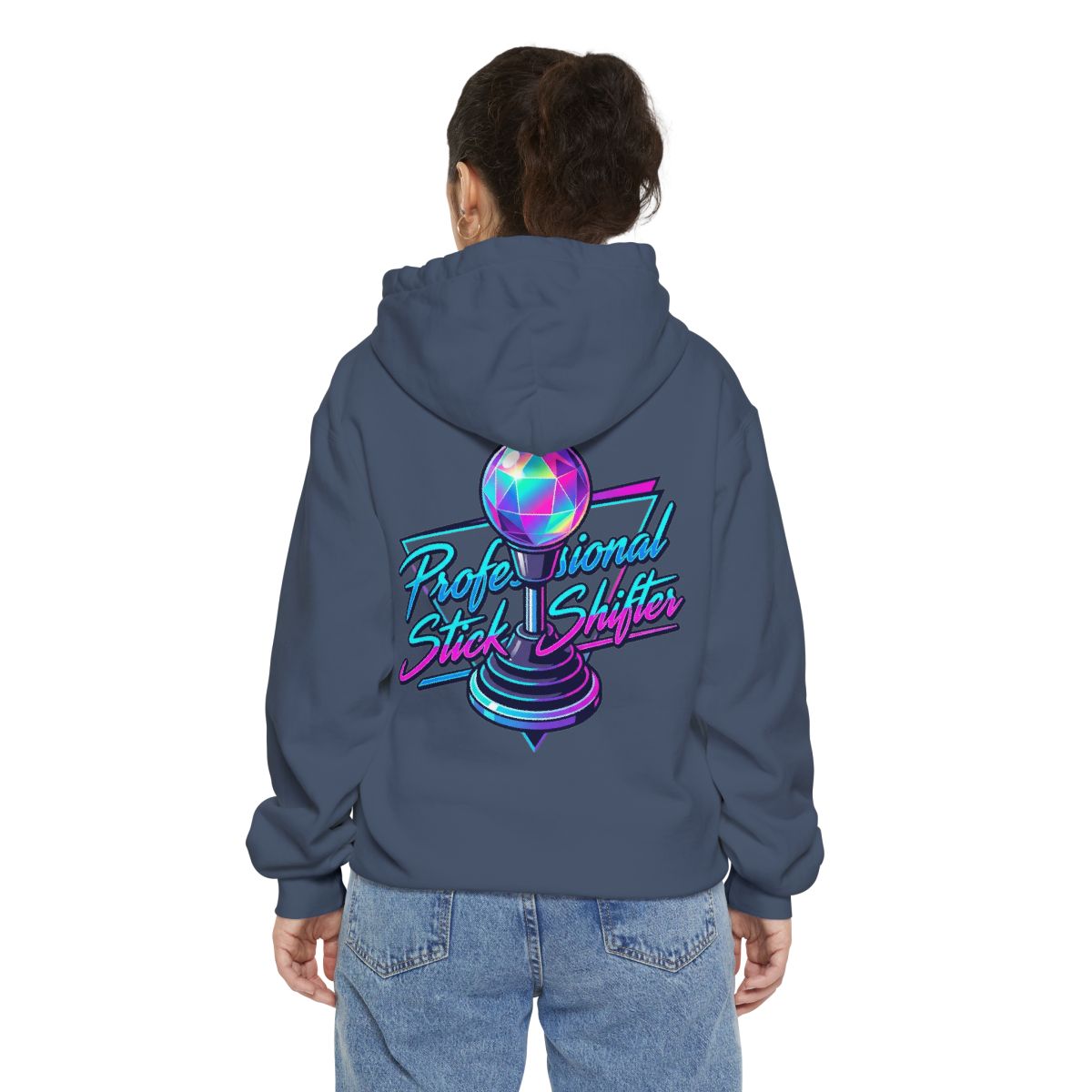 Color: Denim | Professional Stick Shifter Garment-Dyed Hoodie