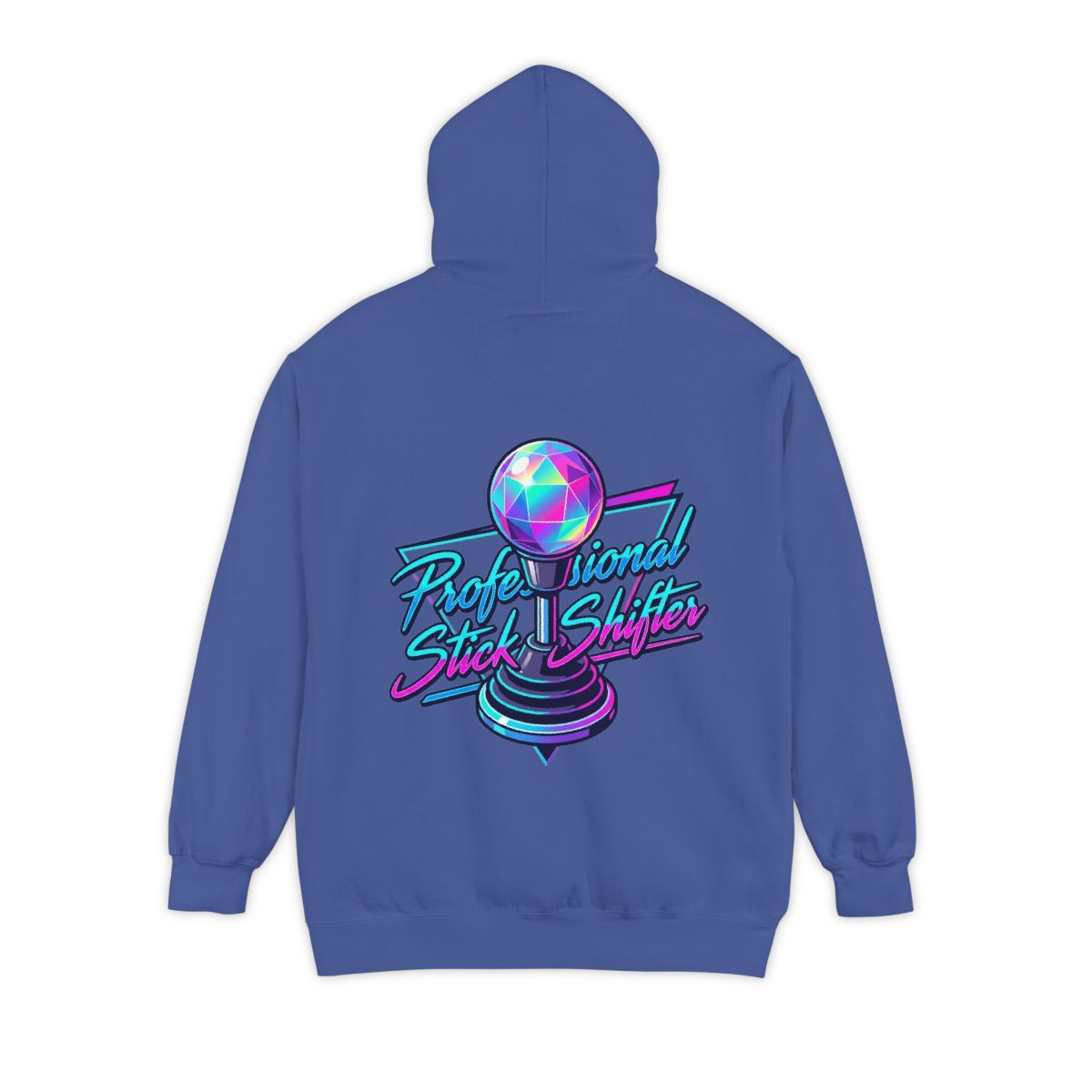 Color: Flo Blue | Professional Stick Shifter Garment-Dyed Hoodie
