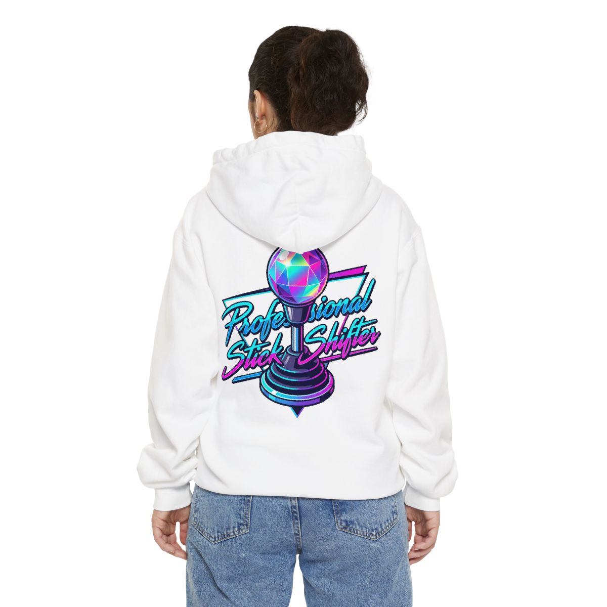 Color: White | Professional Stick Shifter Garment-Dyed Hoodie