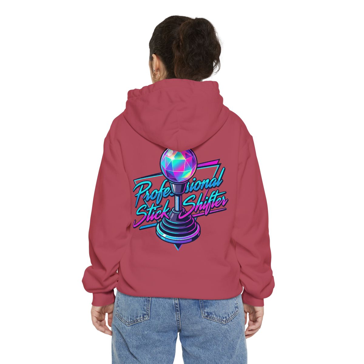 Color: Crimson | Professional Stick Shifter Garment-Dyed Hoodie