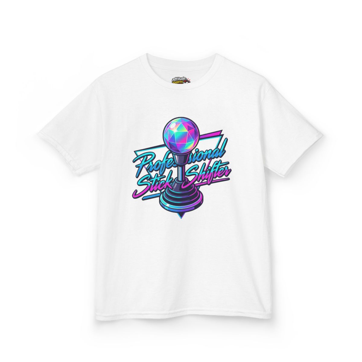 Color: White | Professional Stick Shifter Kids Tee