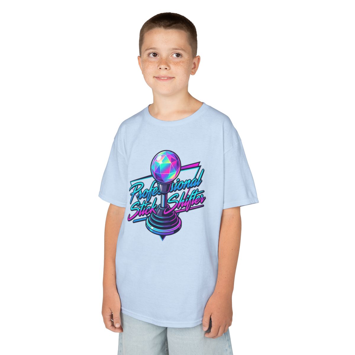 Color: Light Blue | Professional Stick Shifter Kids Tee