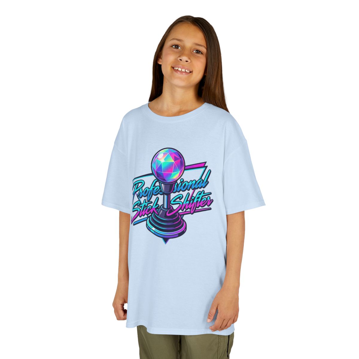 Color: Light Blue | Professional Stick Shifter Kids Tee