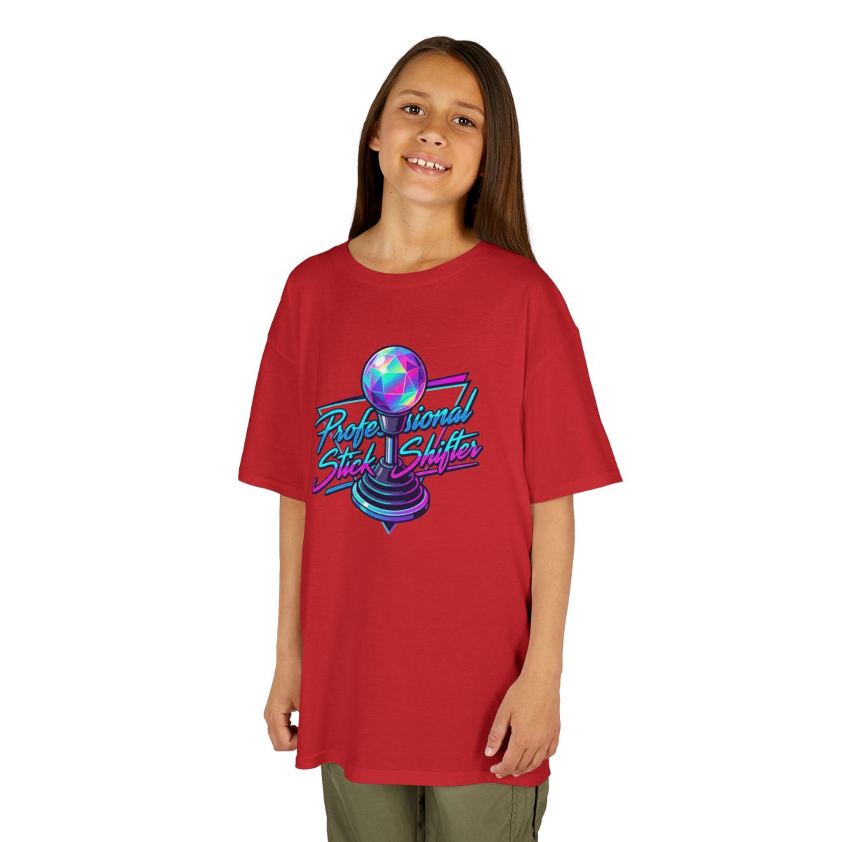 Color: Red | Professional Stick Shifter Kids Tee
