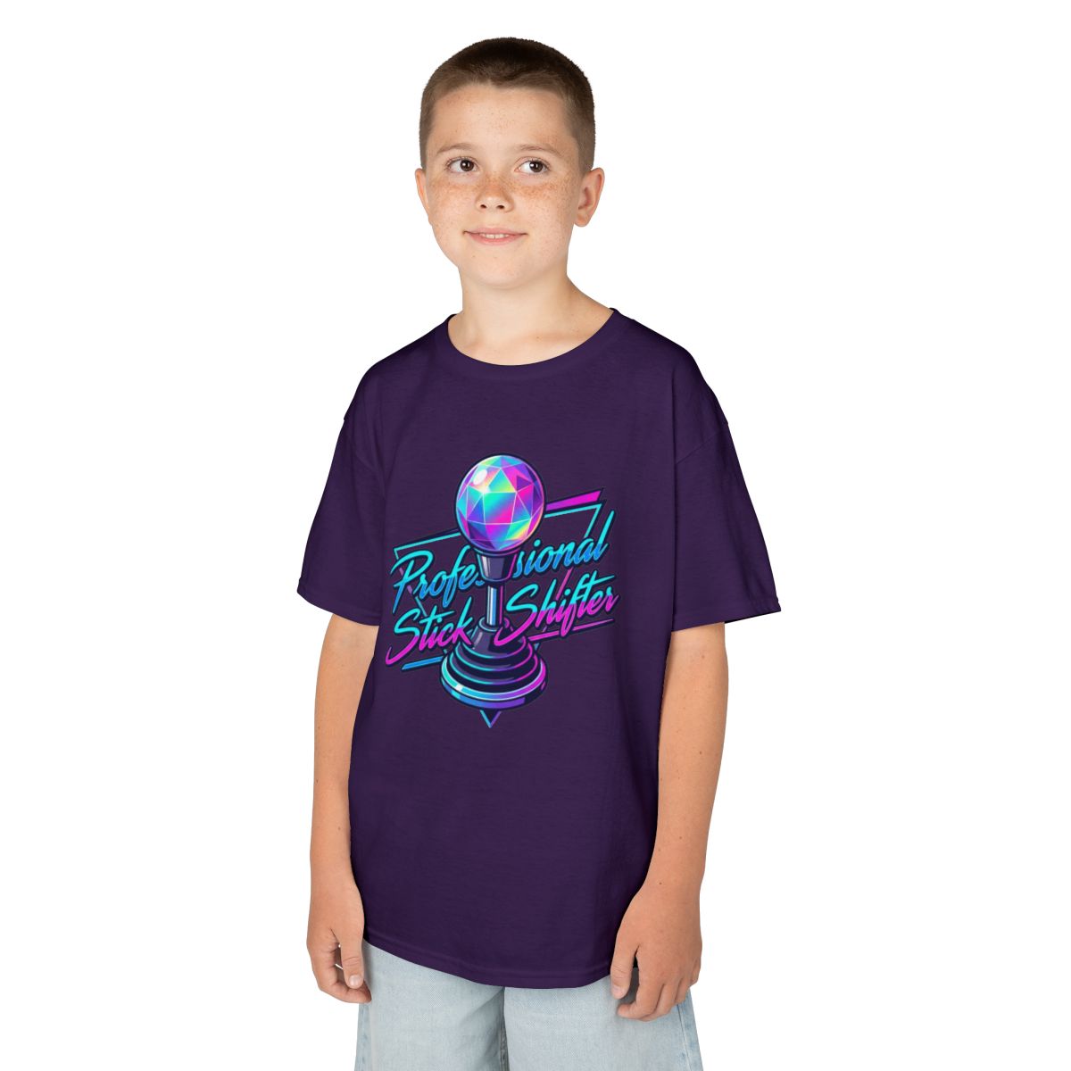Color: Purple | Professional Stick Shifter Kids Tee
