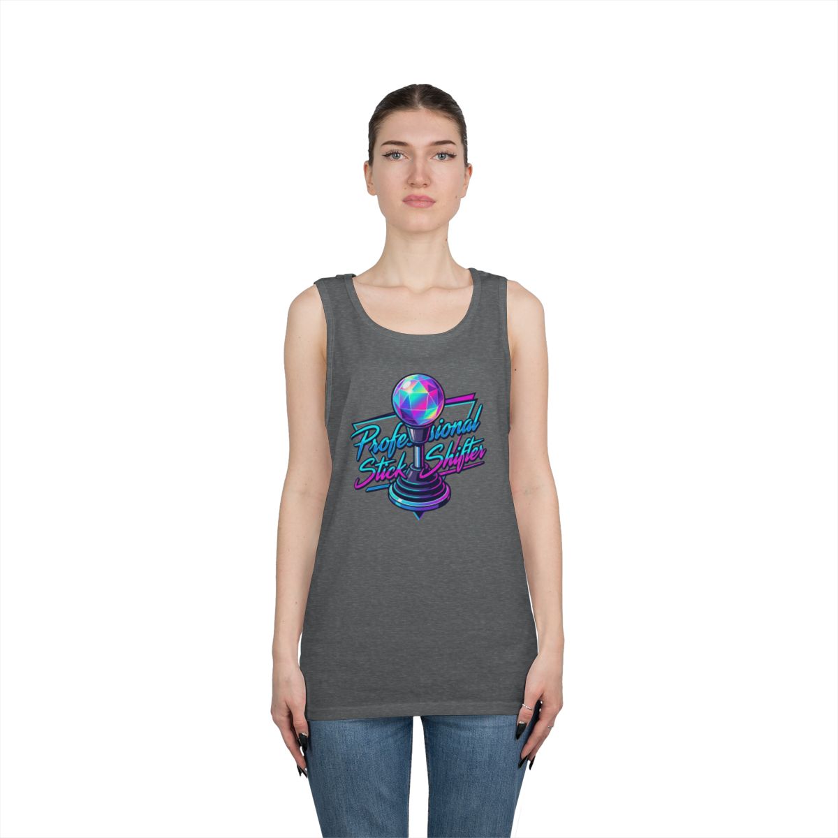 Color: Graphite Heather | Professional Stick Shifter Tank Top