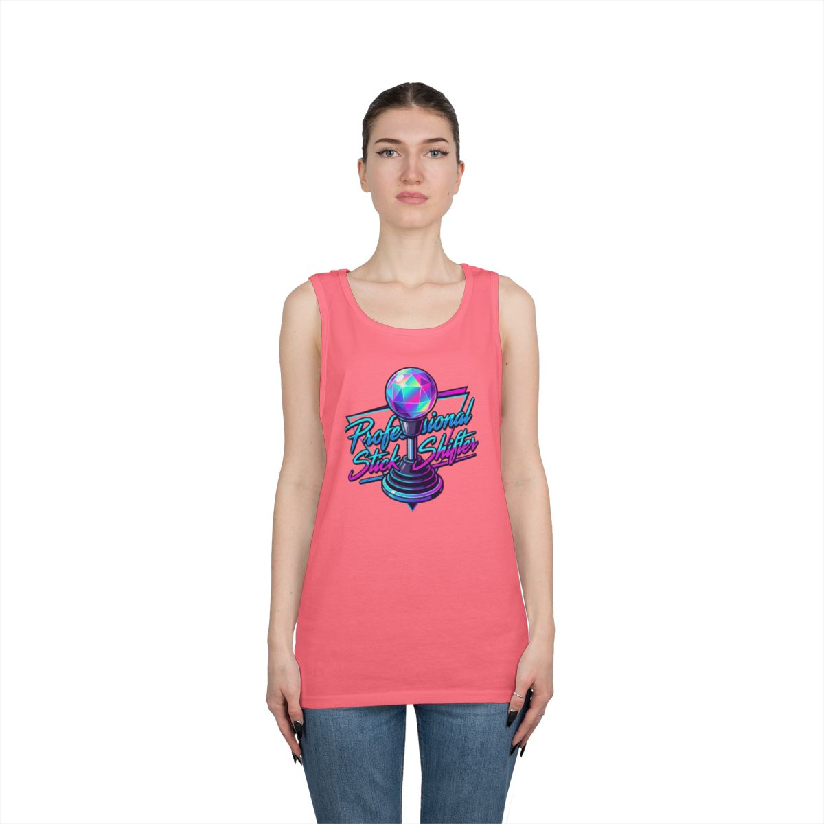 Color: Safety Pink | Professional Stick Shifter Tank Top