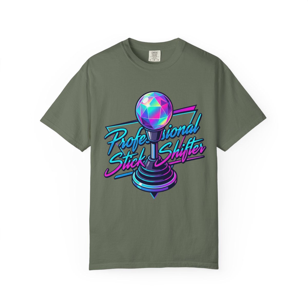 Color: Moss | Professional Stick Shifter Unisex Garment-Dyed Tee