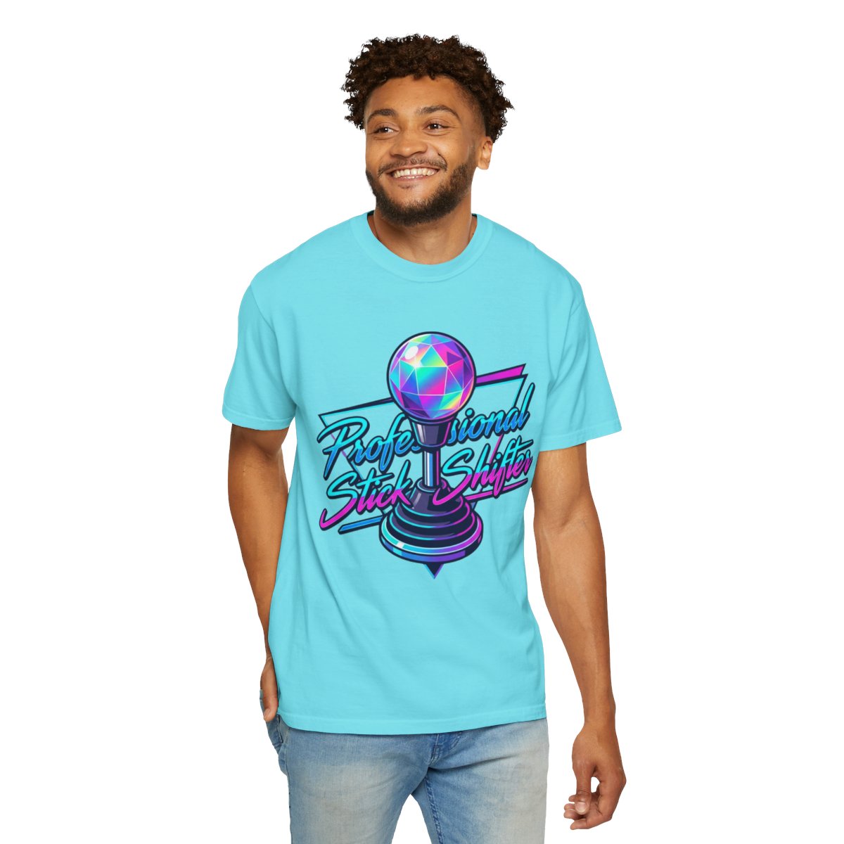 Color: Lagoon Blue | Professional Stick Shifter Unisex Garment-Dyed Tee
