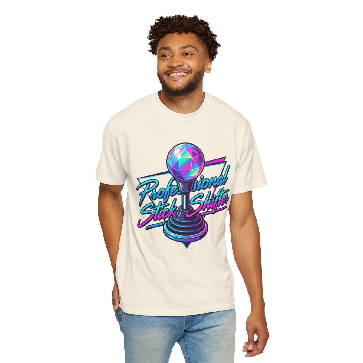 Color: Ivory | Professional Stick Shifter Unisex Garment-Dyed Tee