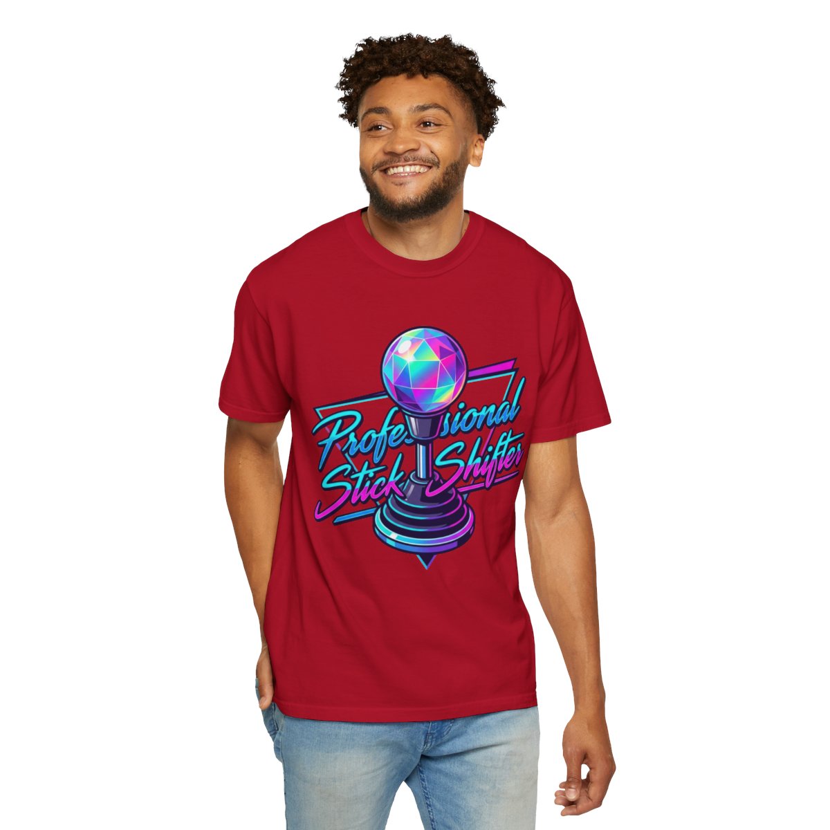 Color: Red | Professional Stick Shifter Unisex Garment-Dyed Tee