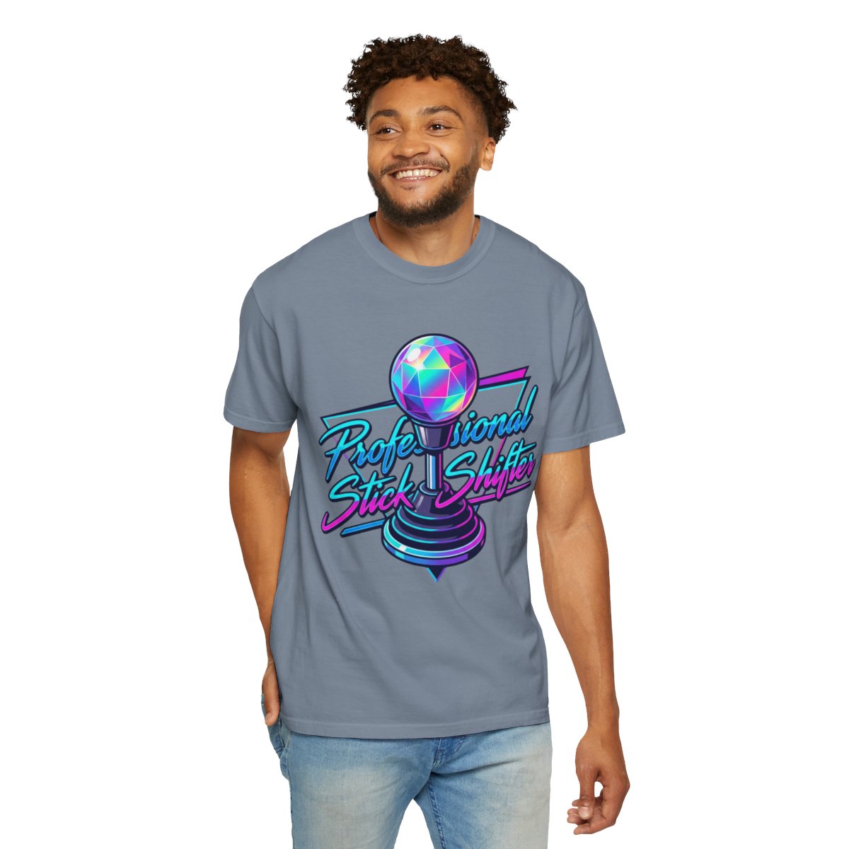 Color: Blue Jean | Professional Stick Shifter Unisex Garment-Dyed Tee