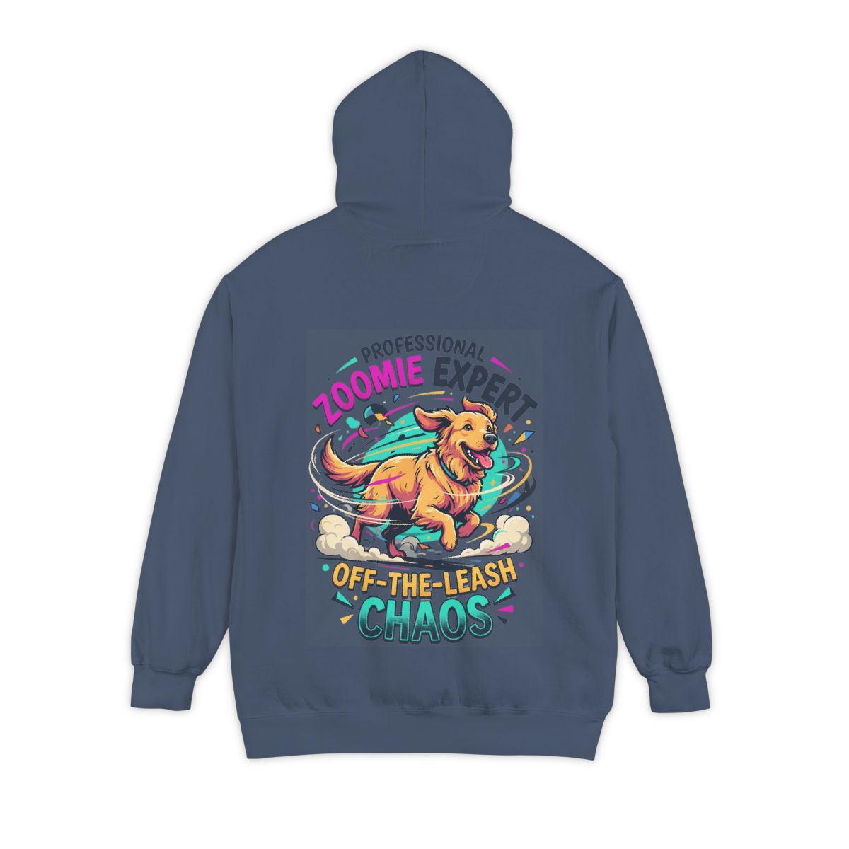 Color: Denim | Professional Zoomie Expert Garment-Dyed Hoodie