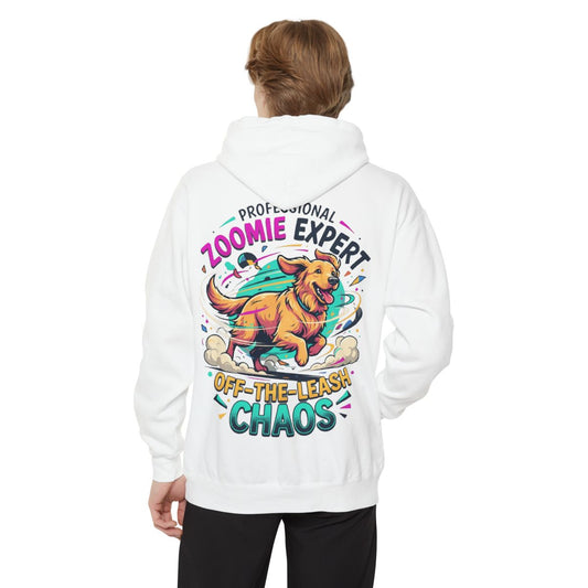 Color: White | Professional Zoomie Expert Garment-Dyed Hoodie