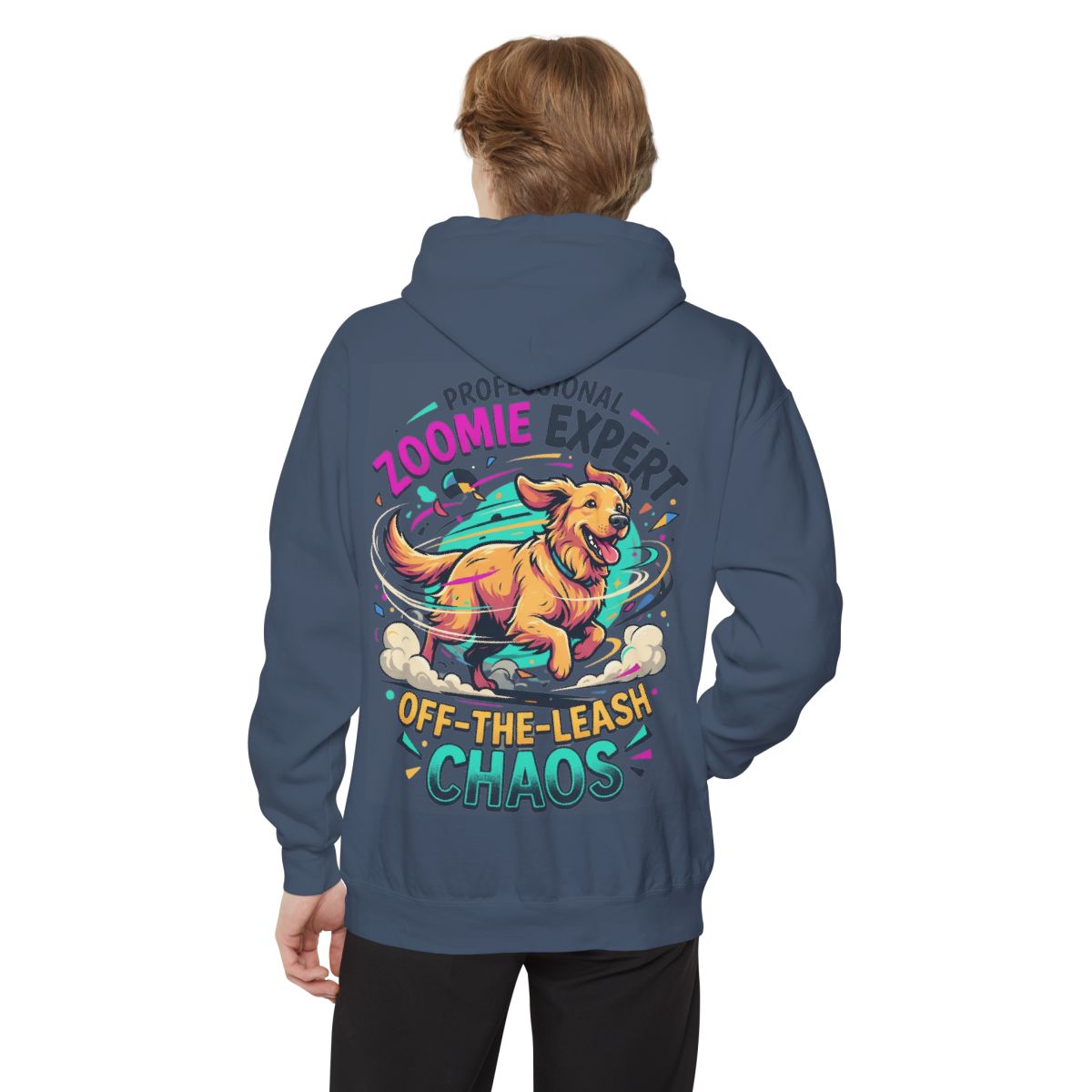Color: Denim | Professional Zoomie Expert Garment-Dyed Hoodie