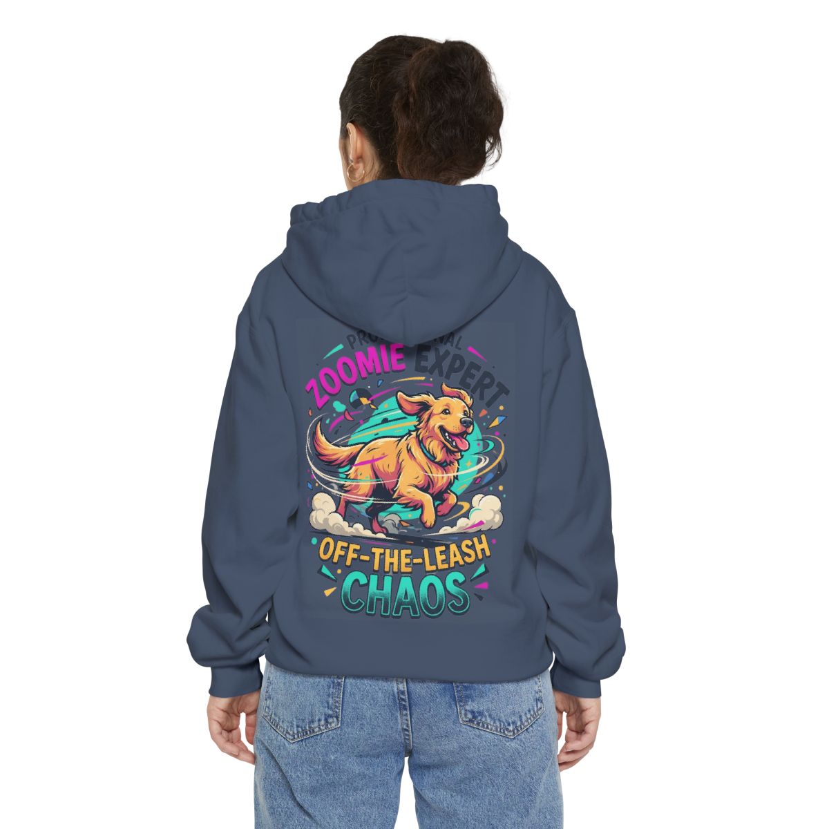 Color: Denim | Professional Zoomie Expert Garment-Dyed Hoodie