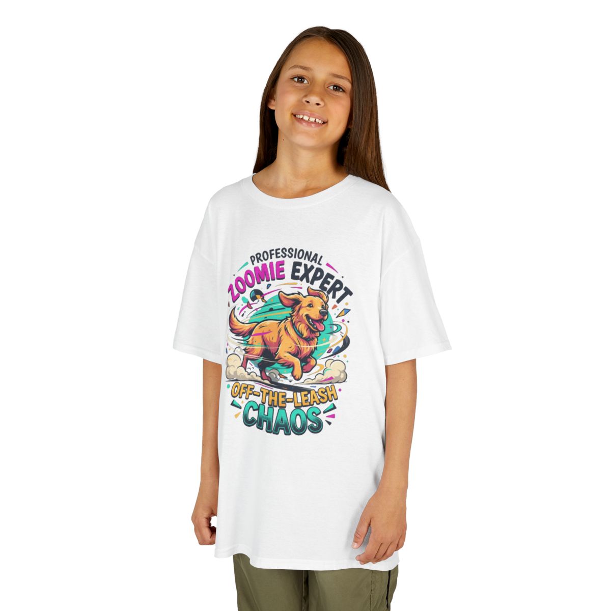 Color: White | Professional Zoomie Expert Kids Tee