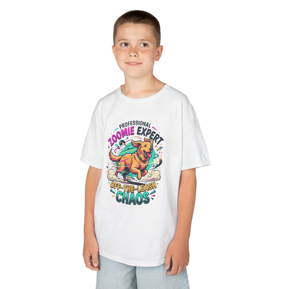Color: White | Professional Zoomie Expert Kids Tee