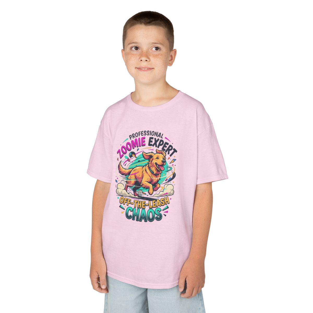 Color: Light Pink | Professional Zoomie Expert Kids Tee