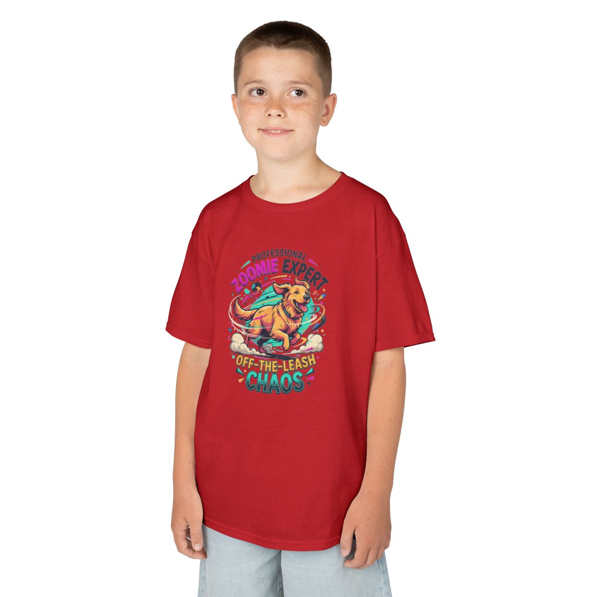 Color: Red | Professional Zoomie Expert Kids Tee