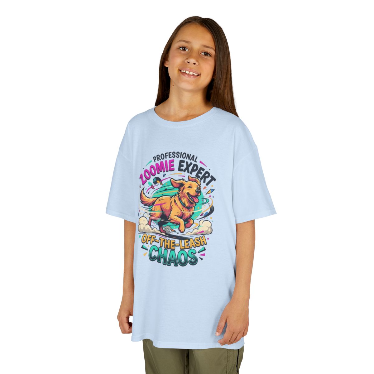Color: Light Blue | Professional Zoomie Expert Kids Tee