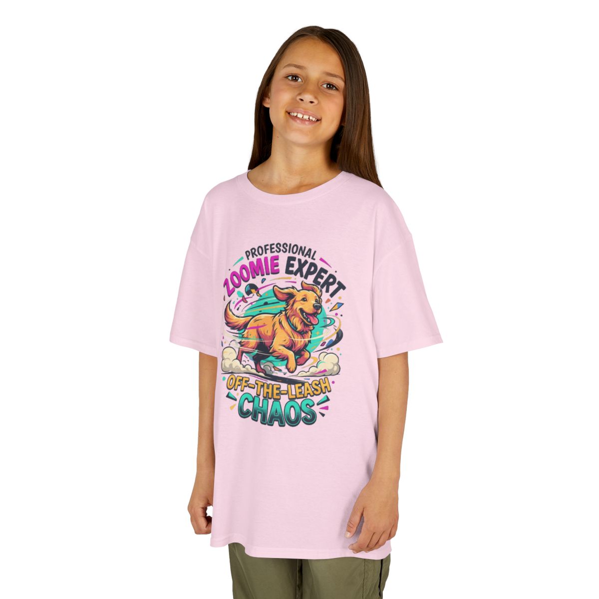 Color: Light Pink | Professional Zoomie Expert Kids Tee