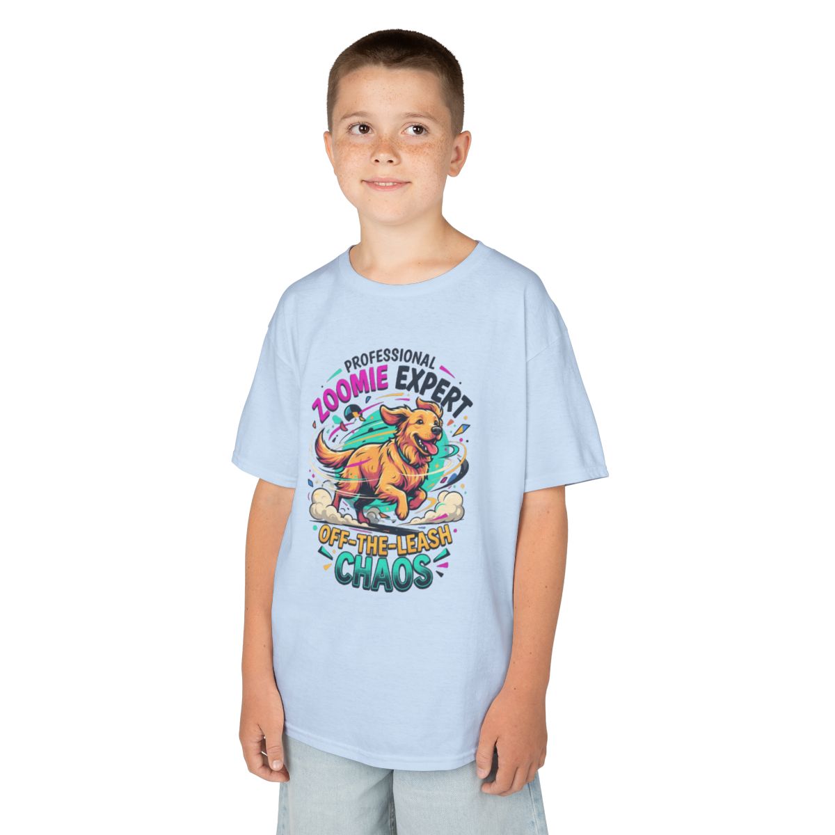 Color: Light Blue | Professional Zoomie Expert Kids Tee