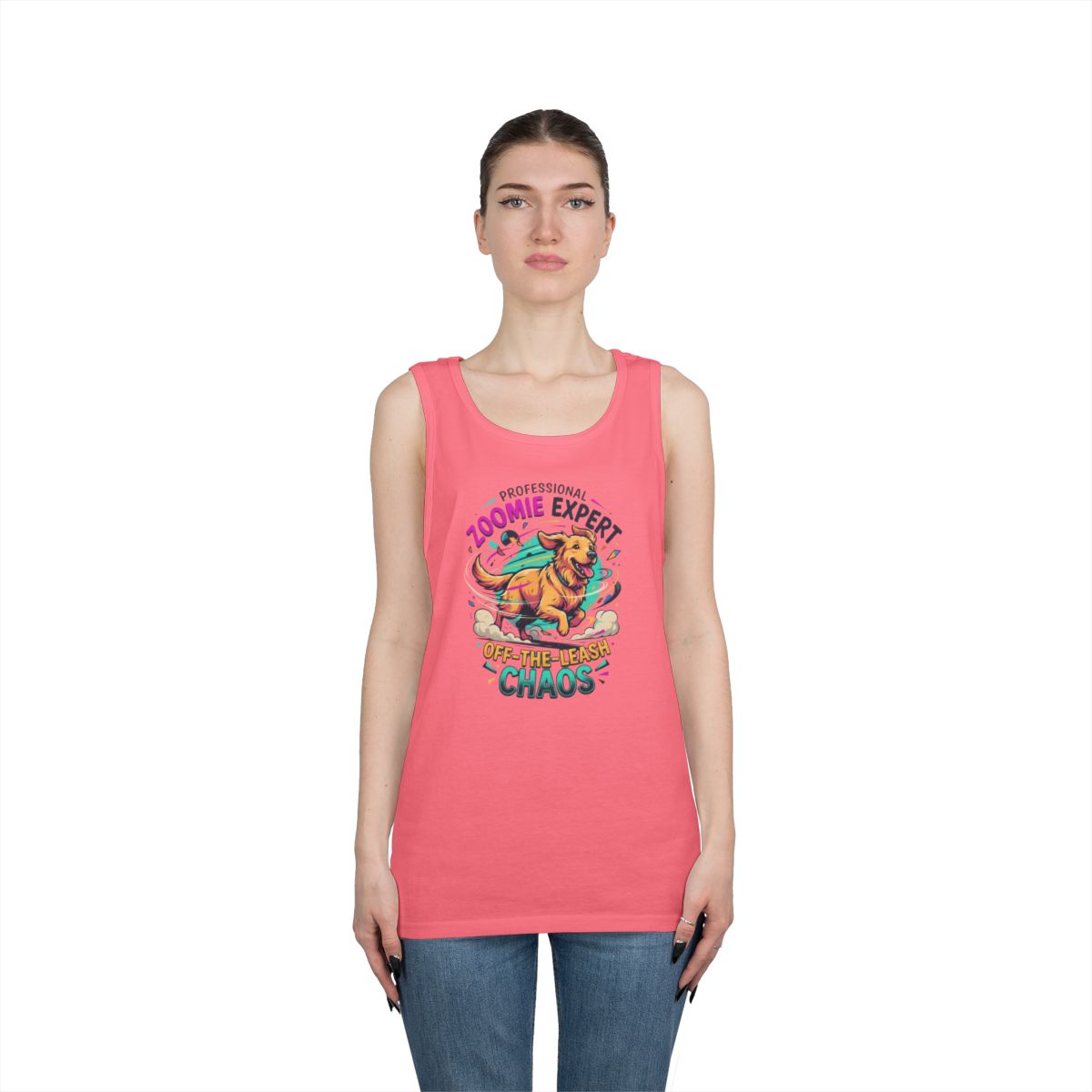 Color: Safety Pink | Professional Zoomie Expert Tank Top