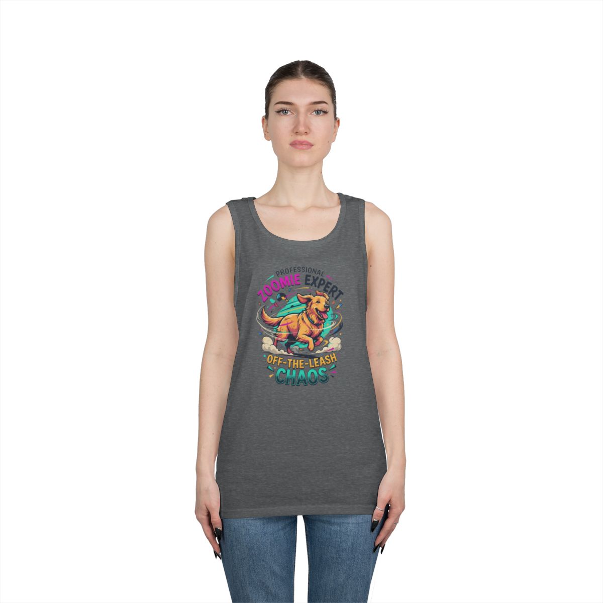 Color: Graphite Heather | Professional Zoomie Expert Tank Top