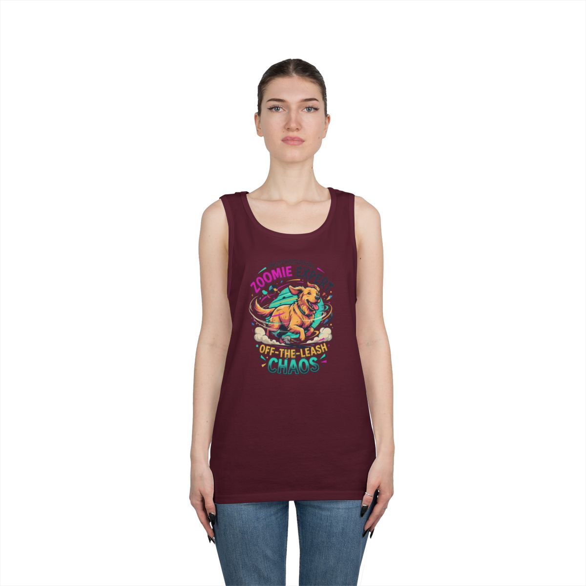 Color: Maroon | Professional Zoomie Expert Tank Top