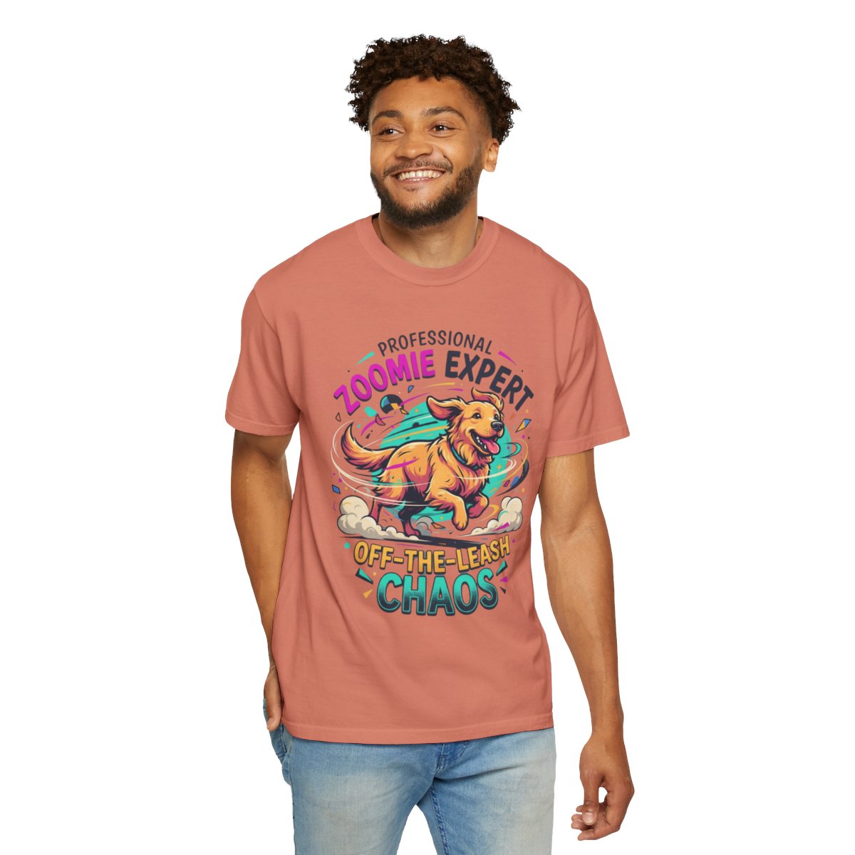 Color: Terracotta | Professional Zoomie Expert Unisex Garment-Dyed Tee
