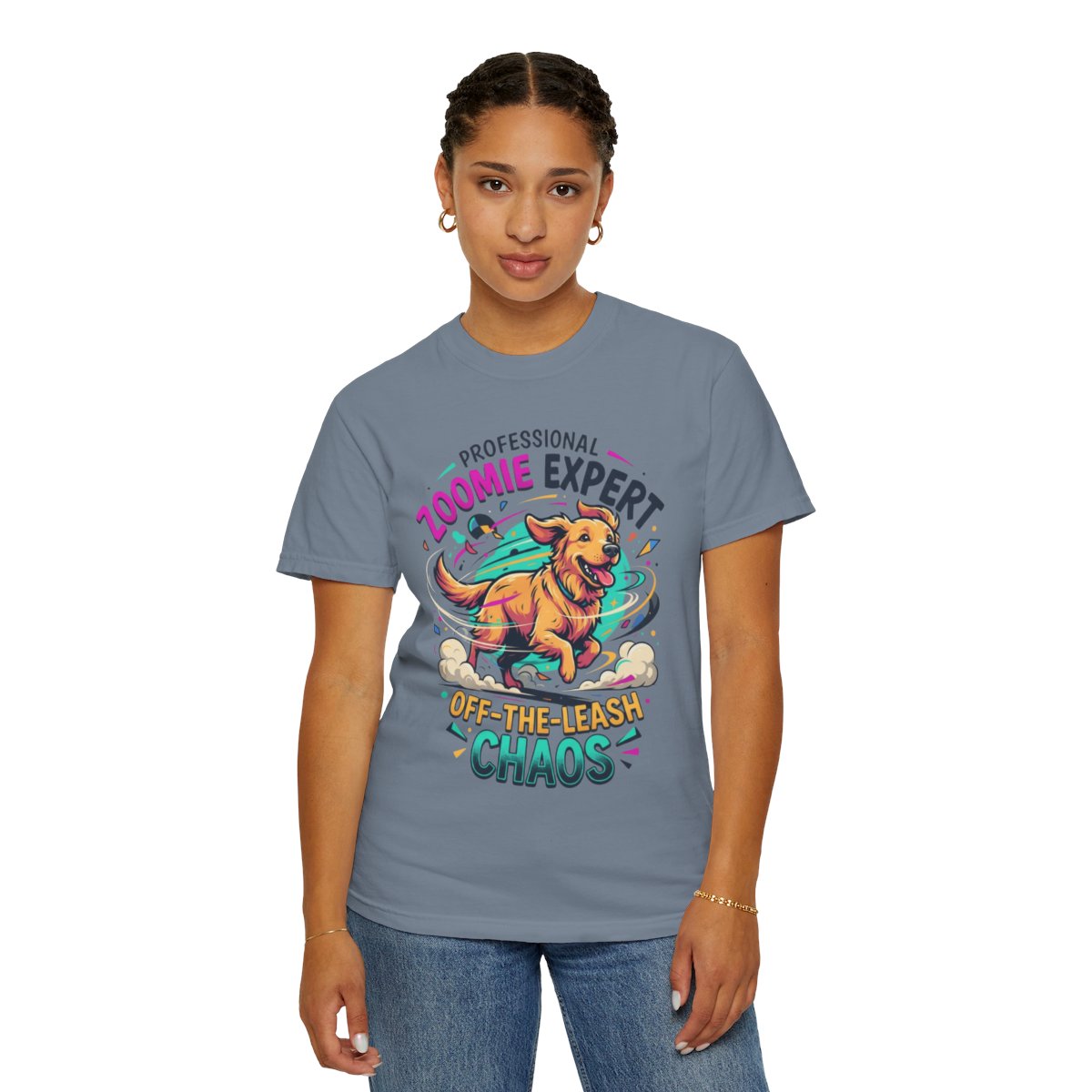 Color: Blue Jean | Professional Zoomie Expert Unisex Garment-Dyed Tee